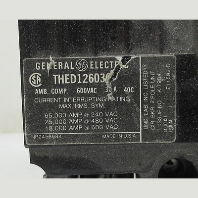 General Electric THED 30 Amp Breaker
