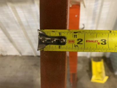 20’ x 54” Pallet Racking Upright, Double Tear Drop