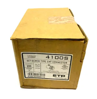 New | in-Stock ETP Set-Screw Type EMT Connector 1" Zinc Plated Electrical Fittings Michigan US | Maverick Industrial Sales #1468097