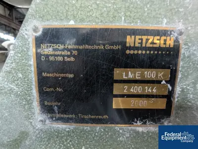 USED NETZSCH LME100K Netzsch Media Mill, 63KW