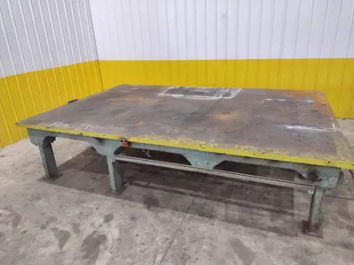 148" X 98" HEAVY DUTY STEEL LAYOUT WELDING SHOP TABLE: STOCK #23565