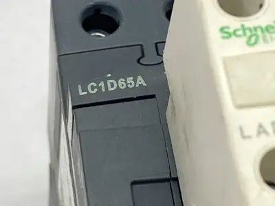 USED SCHNEIDER ELECTRIC THERMAL OVERLOAD CONTACTOR 3-POLE 65A W/ LADN11