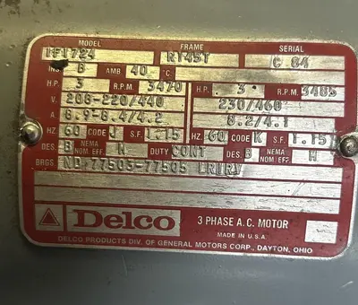 Used DELCO 1F1724 Motors (misc) | Surplus Asset Holdings #1205293