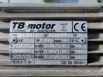 USED TB MOTOR TV 71B