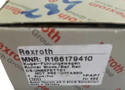 NEW BOSCH REXROTH R166179410 LINEAR RUNNER BLOCK