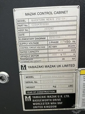 USED 2008 MAZAK QUICK TURN NEXUS 250-II M