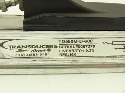 Transducers Direct TD580M-D-600 Linear Position Sensor +/-0.3% Res 10k 24"