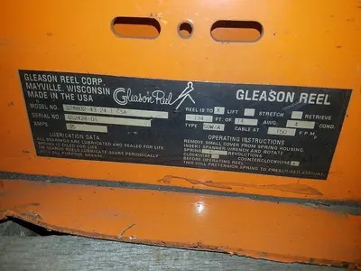 Gleason Reel S28802-43-24-1-CSA Cable Reel 150' - 14 AWG 4 Wire Cable @ 150 FPM