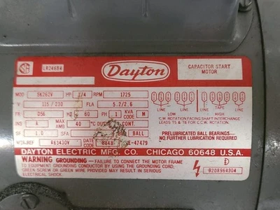 USED Dayton DAYTON General 5K262V