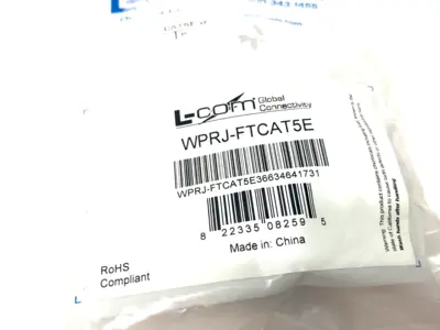 NEW L-COM FEED-THROUGH ETHERNET COUPLER IP76 RJ45