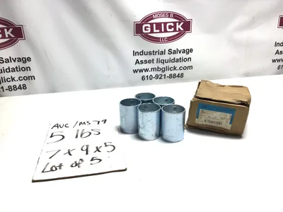 Crouse-Hinds 465 2″ Steel Set Screw Couplings Zinc Plated Lot of 5