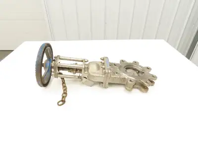 Velan L12-0320B-13BL 4" 316 Stainless Knife Gate Valve Rising Stem Metal Seat