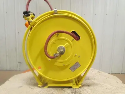 Aero-Motive Pow-R-Matic 200PSI Hose Reel 1/2"ID 50' Spring Return Heavy-Duty