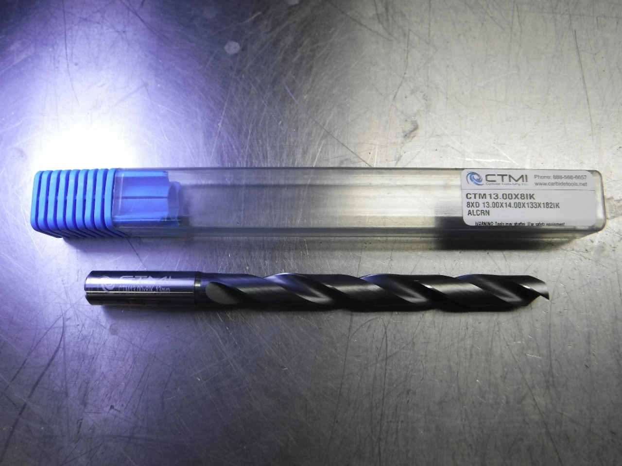 CTMI 13mm Coolant Thru Carbide Drill 8xd 13.00x14.00x133x182IK ALCRN (LOC3243A)