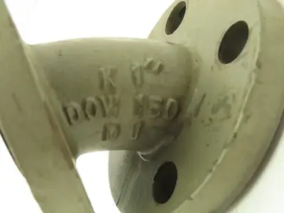 Crane Resistoflex 1" Flanged 45° Elbow PVDF Lined Pipe Fitting  #150 Duct Iron