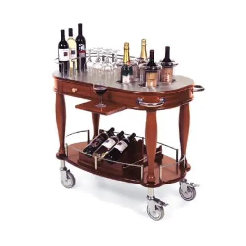 Geneva Oval Dessert Cart w/ Multi-Tiered Design (70038)