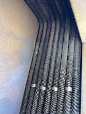 Heat Exchanger, Air, 2,528 SF, 550 deg F, Cain Industries #S744457