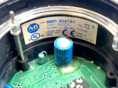 USED ALLEN-BRADLEY DUAL TONE SOUND MODULE 24VAC/DC 70MM STACK LIGHT SER C
