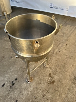 90L S/S Groen Jktd Hemispherical Cooking Pan