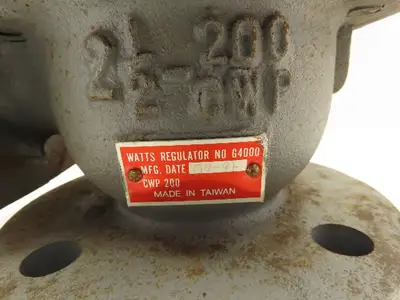 Watts G4000  2Pc Cast Iron Flanged 2-1/2" Regulator Ball Valve 4-Bolt 200 CWP