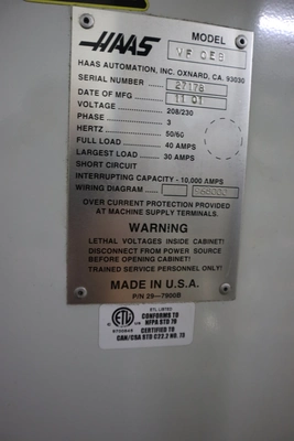 Used HAAS VF-0E Vertical Machining Centers Minnesota US | Machinesused.com #1368710