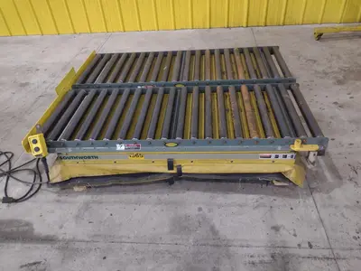 3500 LB X 60" X 48" SOUTHWORTH MODEL #LS4-36 HYDRAULIC SCISSOR LIFT TABLE, 110V SINGLE PHASE: STOCK #20929