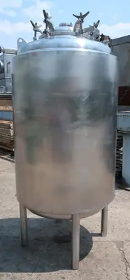 SPC9010  Reactor 250 gallon capacity Precision Stainless, Inc bioreactor 45 PSIG @ 350 degrees F psi internal, 75 PSIG @ 350 degrees F psi jacket, 316 SS