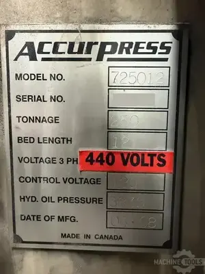 USED 2008 ACCURPRESS 725012