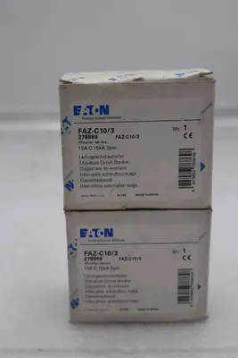 Eaton FAZ-C10/3 Circuit Breaker Part Moeller Series  #K-2208