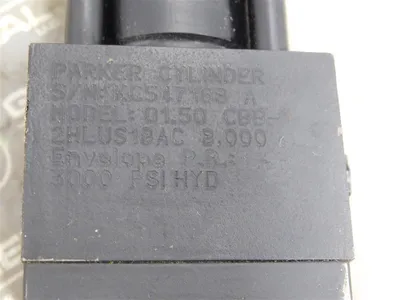 Parker 01.50 CBB2HLUS18AC 8.000 Heavy Duty Pneumatic Cylinder 3000 PSI Hyd Used