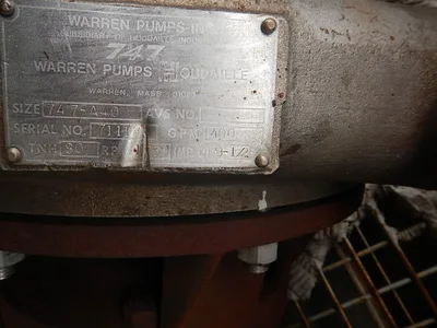 Warren size 747-A40 Centrifugal Pump