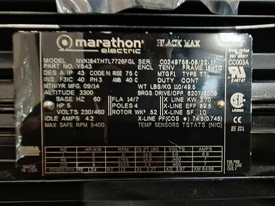 Marathon Electric NVK184THTL7726FGL ELECTRIC MOTORS | ESS Industrial Equipment Sales (5)