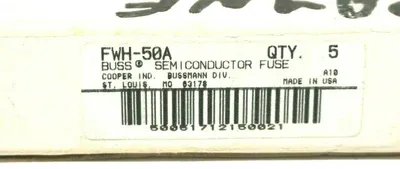 5 NEW BUSSMANN FWH-50A FUSES FWH50A