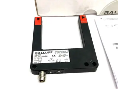 USED BALLUFF FORK SENSOR, LIGHT BARRIER, 50MM PNP NO/NC