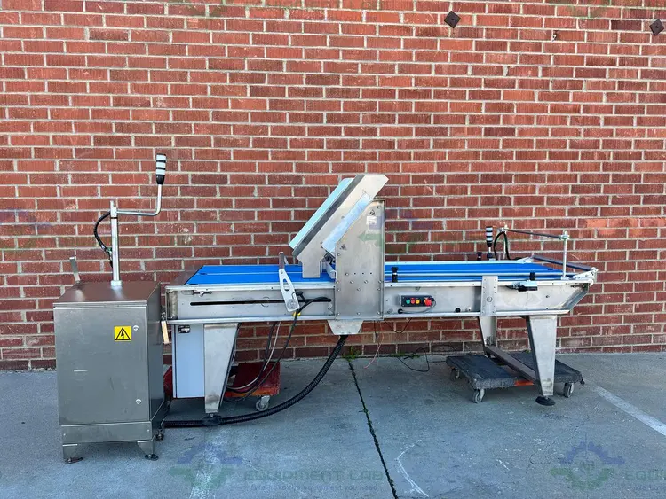 Used REDEMAC STAINLESS STEEL DUAL CONVEYOR PACKAGING MACHINE W/ OPTEL PHARMAPROOF Belt Conveyors California US | Equipment Lab #488878
