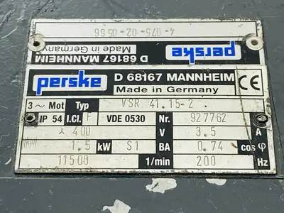 VSR 41.15-2 | Perske  Spindle Motor 11500RPM 3.5A 400V 1.5KW - Used