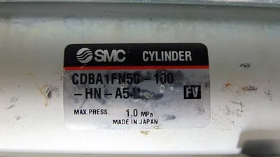 SMC CDBA1FN50-100-HN-A54L Cylinder 1.0MPa with 2 D-A54 Magnetic Reed Switch Used