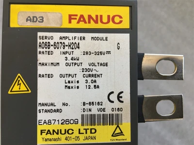USED FANUC A06B-6079-H204 (7)-SERVO AMPLIFIER MODULE, 3.4 KW