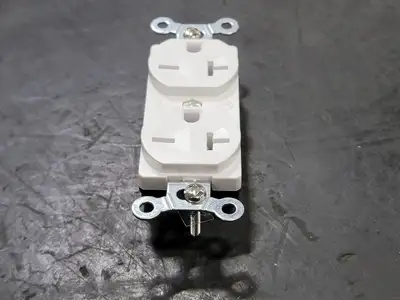 20A 250V Duplex Receptacle White (Box of 77)
