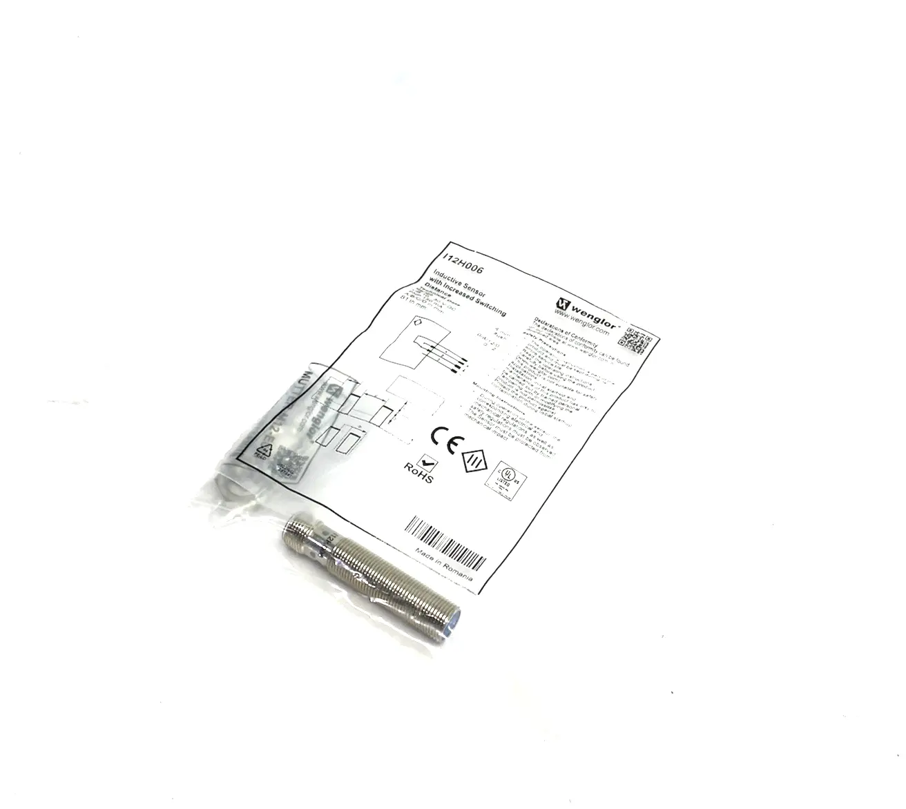 | Wenglor I12H006 Inductive Sensor w/ Increased 4mm Switching Distance, Flush - New