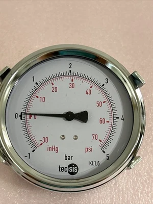 TECSIS  -1-0-5 Pressure Gauge New No Box Fast Shipping!+Warranty