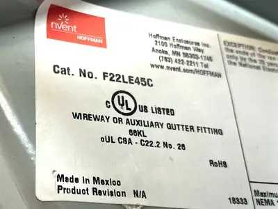 USED HOFFMAN 45-DEGREE ELBOW