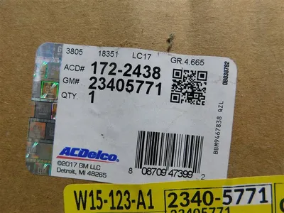 ACDelco 172-2438 Rear Driver Side Disc Brake Caliper Assembly 23405771 New