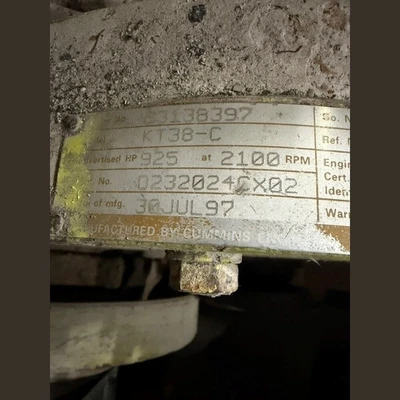Used CUMMINS ENGINE CO. KT38-C Diesel Engines Washington US | Savona Equipment LTD #1357923