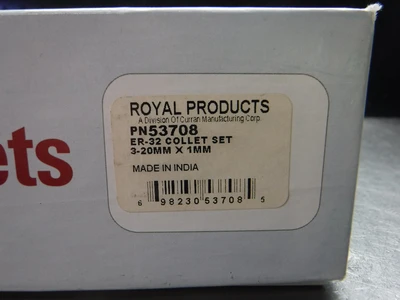 Royal Products Ultra Precision ER32 3-20mm 18 piece Collet Set 53708 (LOC1100B)