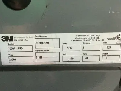 Used 2016 3M 7000APRO Miscellaneous Packaging Equipment Ohio US | HGR 24 #1548046