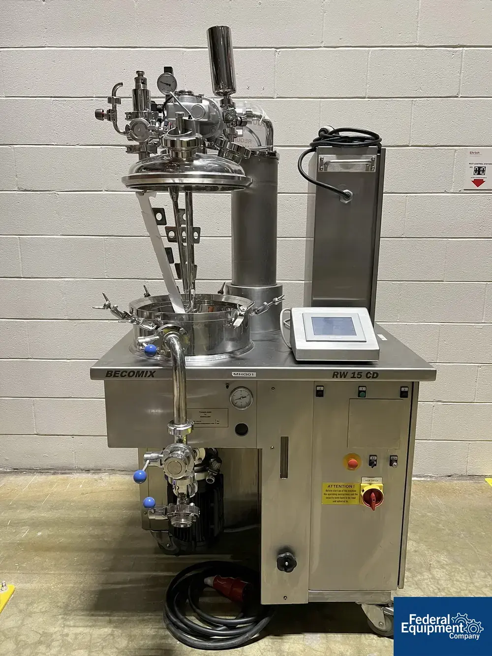 USED BECOMIX 15 Liter A Berents Becomix, Model RW-15-CD, S/S