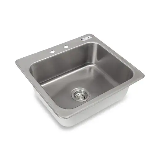 John Boos PB-DISINK201608 (1) Compartment Drop-in Sink - 20" x 16", Drain Included