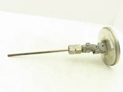 Ashcroft 50/450C Temp Thermometer Gauge 50-450°C 5"Dial 9"Stem Bi-Metal 1/2"NPT