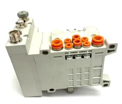 V5QC11-03N3FD2-S | SMC  Base Manifold w/ EX260-SEC1 EtherCAT Class 2 Output - Used